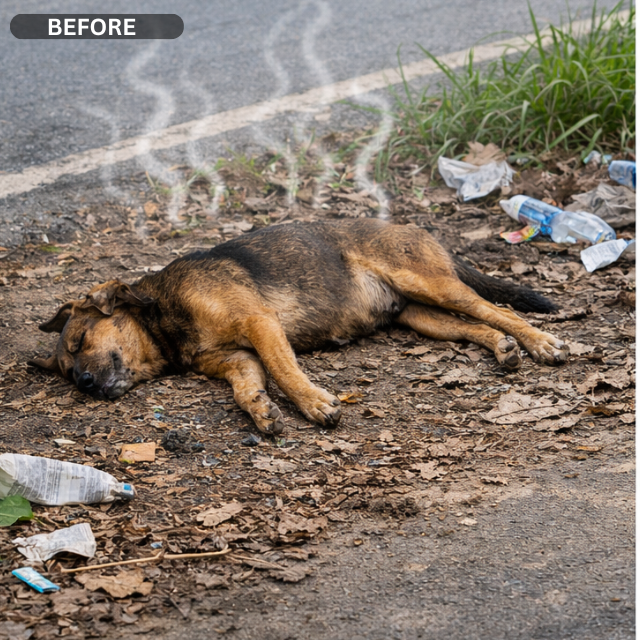 Before Dead Dog Removal